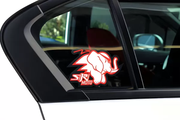 SiriMoto Elephant Mascot Die Cut Vinyl Decal for Audi e tron
