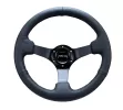 Universal (Rigid) (Leather Rim with Black Stitching) (Black Deep Dish Hub)