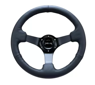 Universal (Rigid) (Leather Rim with Black Stitching) (Black Deep Dish Hub)