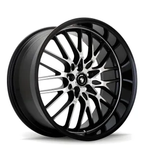 Universal (17x8, 5x112, 35mm, Black with Machined Spokes)