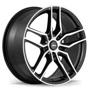 Universal (16x7.5, 5x108, 45mm, Gloss Black With Machined Face)